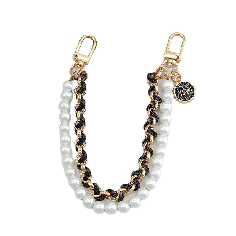 Wholesale Double Chain Pearl Mobile Phone Lanyards